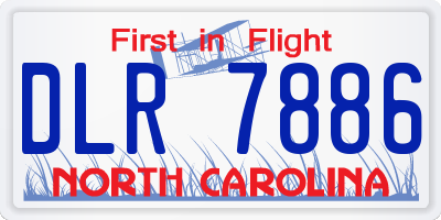 NC license plate DLR7886