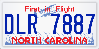 NC license plate DLR7887