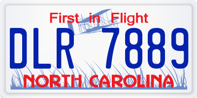 NC license plate DLR7889