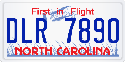 NC license plate DLR7890
