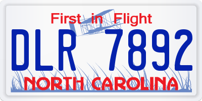 NC license plate DLR7892