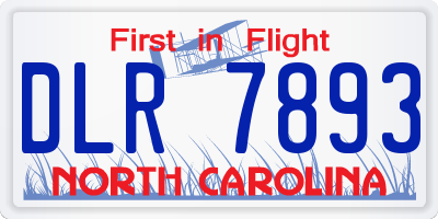 NC license plate DLR7893