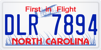 NC license plate DLR7894