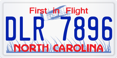 NC license plate DLR7896