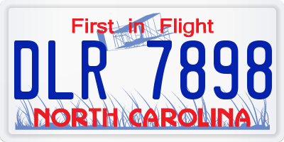 NC license plate DLR7898