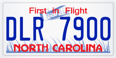 NC license plate DLR7900