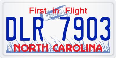 NC license plate DLR7903
