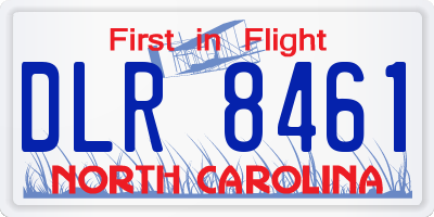 NC license plate DLR8461