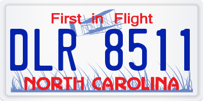 NC license plate DLR8511