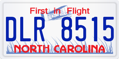 NC license plate DLR8515