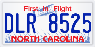 NC license plate DLR8525
