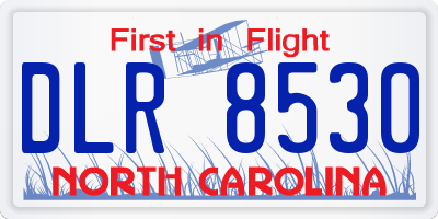 NC license plate DLR8530