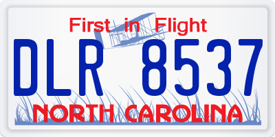 NC license plate DLR8537