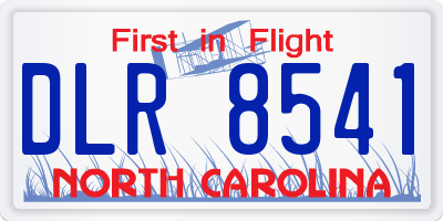 NC license plate DLR8541