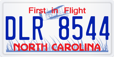 NC license plate DLR8544