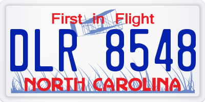 NC license plate DLR8548
