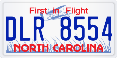 NC license plate DLR8554