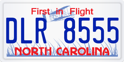 NC license plate DLR8555