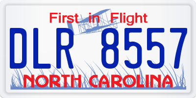 NC license plate DLR8557