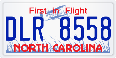 NC license plate DLR8558
