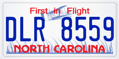 NC license plate DLR8559