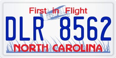 NC license plate DLR8562