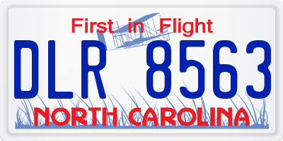 NC license plate DLR8563