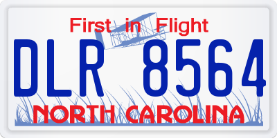 NC license plate DLR8564