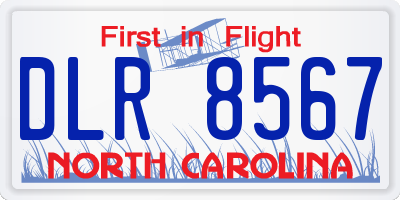 NC license plate DLR8567