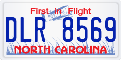 NC license plate DLR8569