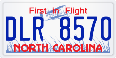 NC license plate DLR8570