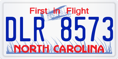 NC license plate DLR8573