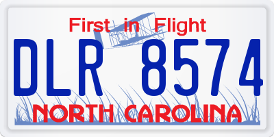 NC license plate DLR8574