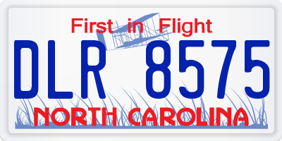 NC license plate DLR8575