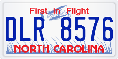 NC license plate DLR8576