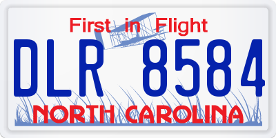 NC license plate DLR8584
