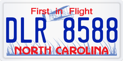 NC license plate DLR8588