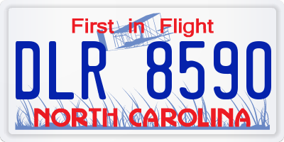 NC license plate DLR8590