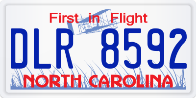 NC license plate DLR8592