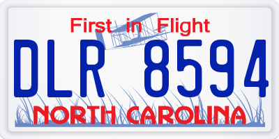 NC license plate DLR8594