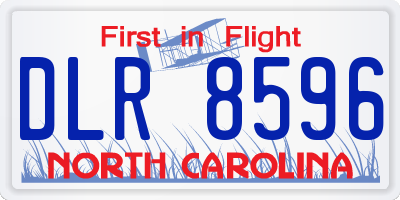 NC license plate DLR8596