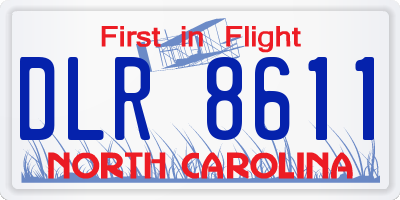 NC license plate DLR8611