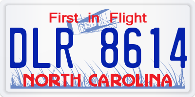 NC license plate DLR8614