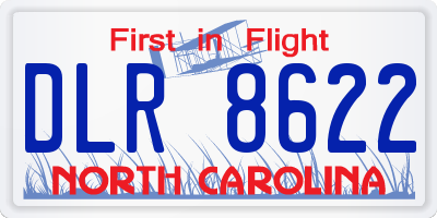 NC license plate DLR8622