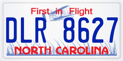 NC license plate DLR8627