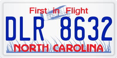 NC license plate DLR8632