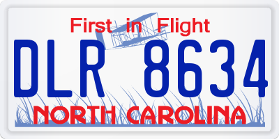 NC license plate DLR8634