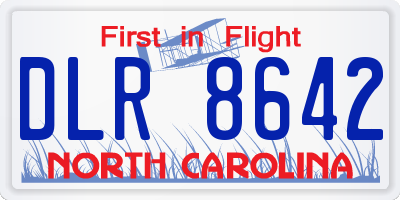 NC license plate DLR8642