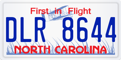 NC license plate DLR8644