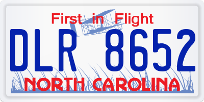 NC license plate DLR8652